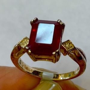 78% OFF! 4.87 ct MALAGASY RUBY, ZIRCON 925 SILVER RING. Size 7. Only 70 made!